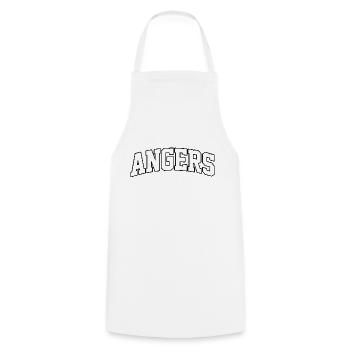 Angers-Logo: Kollegiales Design mit raffiniertem Stil - Kochschürze - Weiß - Vorne - AI Model Male 185 dark (185cm)