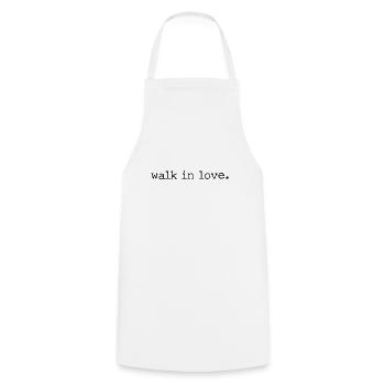 walk in love - love - in love - Cooking Apron - white - Front - AI Model Male 185 dark (185cm)