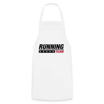 running_team_qa2 - Cooking Apron - white - Front - AI Model Male 185 dark (185cm)