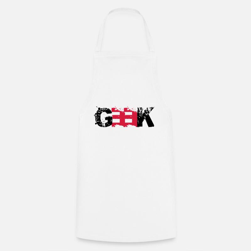 Geek Farbabdruck - Tablier de cuisine - blanc