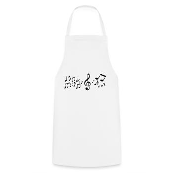 Melodie Musik Noten - Kochschürze - Weiß - Vorne - AI Model Male 185 dark (185cm)