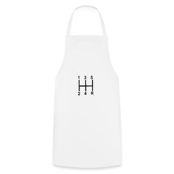 Gear gears Becauseracecar gift - Cooking Apron - white - Front - AI Model Male 185 dark (185cm)