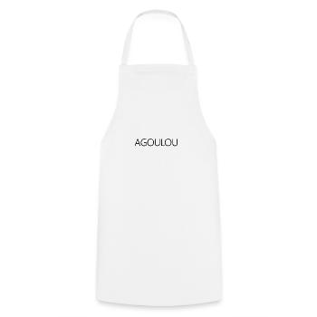 AGOULOU - Cooking Apron - white - Front - AI Model Male 185 dark (185cm)