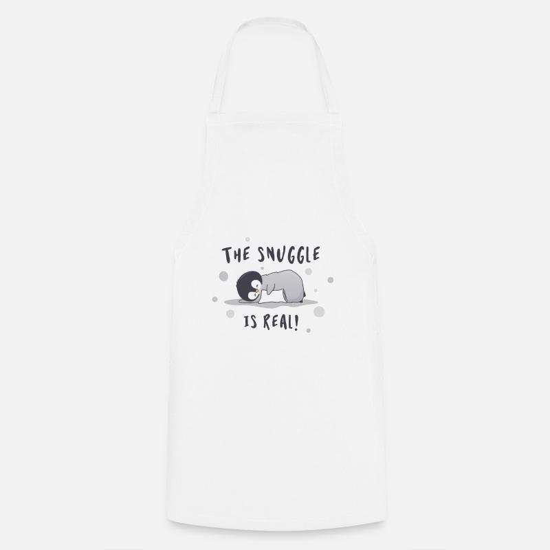 The Snuggle Is Real - Penguin - Cooking Apron - white