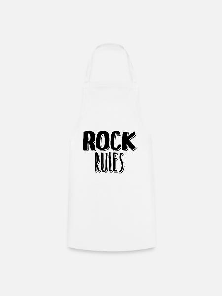 Rock Rules - Kochschürze - Weiß