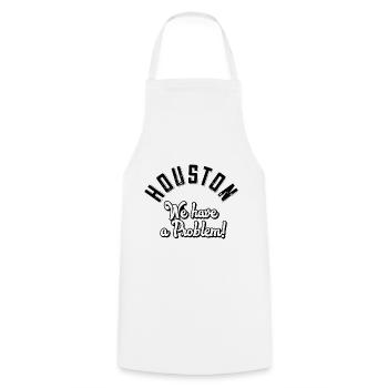 Houston nous avons un problème - Tablier de cuisine - blanc - Devant - AI Model Male 185 dark (185cm)