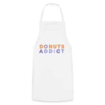 Donuts addict purple - Tablier de cuisine - blanc - Devant - AI Model Male 185 dark (185cm)