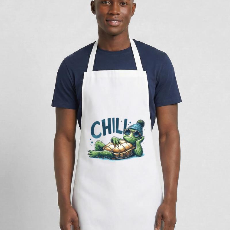Chill Toad Turtle Cool Chill Gift Cooking Apron