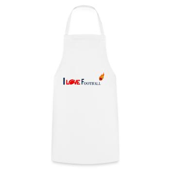 I Love Football Stylisches AmericanFootball Motiv - Kochschürze - Weiß - Vorne - AI Model Male 185 dark (185cm)