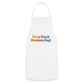 NOMBRE JOUR - Tablier de cuisine - blanc - Devant - AI Model Male 185 dark (185cm)