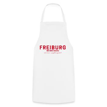 Freiburg T-Shirt – Perfect for fans - Cooking Apron - white - Front - AI Model Male 185 dark (185cm)