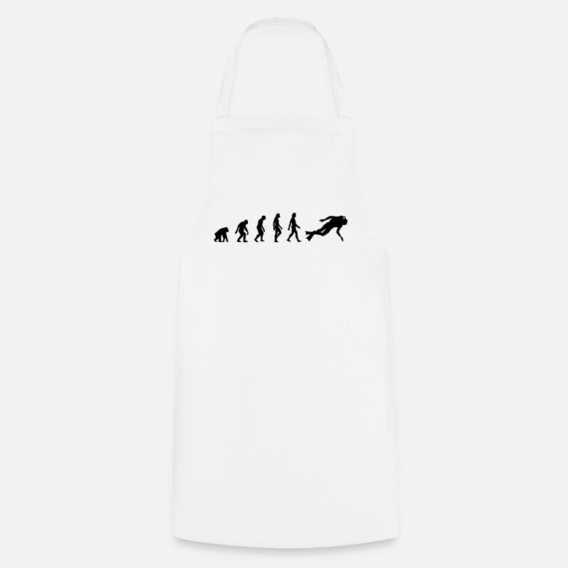 L évolution de la Plongée - Tablier de cuisine - blanc
