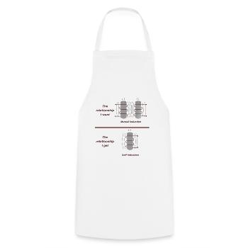 Electromagnetic induction - Cooking Apron - white - Front - AI Model Male 185 dark (185cm)
