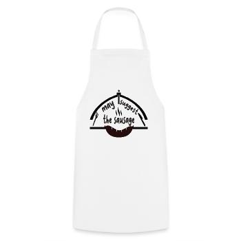 Funny Sausage Humor Design - Cooking Apron - white - Front - AI Model Male 185 dark (185cm)