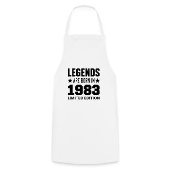 Legends Are Born In 1983 Limited Edition - Cooking Apron - white - Front - AI Model Male 185 dark (185cm)