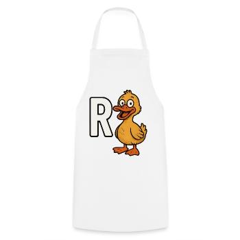 Pension Duck Retirement Grandpa Grandma - Cooking Apron - white - Front - AI Model Male 185 dark (185cm)