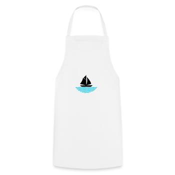 boat - Cooking Apron - white - Front - AI Model Male 185 dark (185cm)