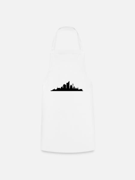 Skyline Leipzig central - Cooking Apron - white