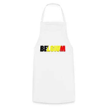 Belgium - Belgium soccer flag - Cooking Apron - white - Front - AI Model Male 185 dark (185cm)