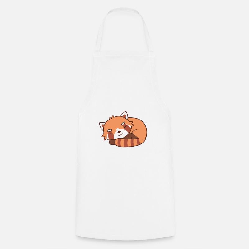 Süßes schlafendes rotes Panda-Doodle - Kochschürze - Weiß