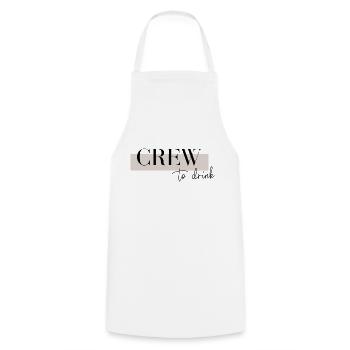 Crew of the Bride - L’équipage boira le maillot du groupe JGA - Tablier de cuisine - blanc - Devant - AI Model Male 185 dark (185cm)