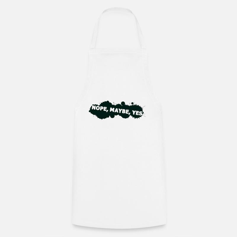 nope peut-être oui - Tablier de cuisine - blanc