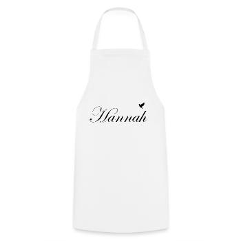 Hannah beautiful name Black - Cooking Apron - white - Front - AI Model Male 185 dark (185cm)