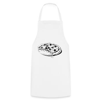 Pizza Restauration rapide Pizzeria - Tablier de cuisine - blanc - Devant - AI Model Male 185 dark (185cm)