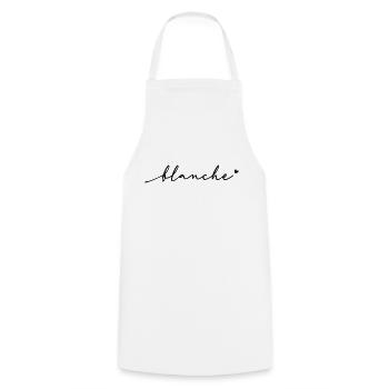 Nom cursif de Blanche - Tablier de cuisine - blanc - Devant - AI Model Male 185 dark (185cm)