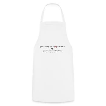 Jeune fille humour milliardaire - Tablier de cuisine - blanc - Devant - AI Model Male 185 dark (185cm)