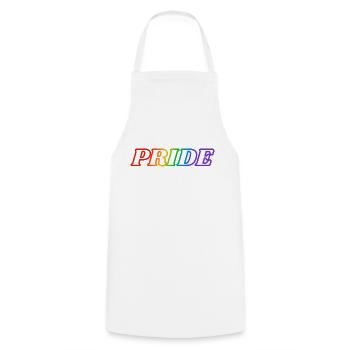 PRIDE Regenbogen LGBTQ schwul - Kochschürze - Weiß - Vorne - AI Model Male 185 dark (185cm)