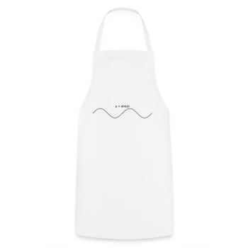 sinus graph design - Kochschürze - Weiß - Vorne - AI Model Male 185 dark (185cm)
