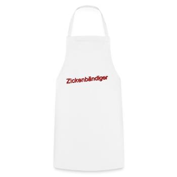 ZickenBändiger - Kochschürze - Weiß - Vorne - AI Model Male 185 dark (185cm)