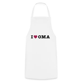 mp_i_love_oma - Kochschürze - Weiß - Vorne - AI Model Male 185 dark (185cm)