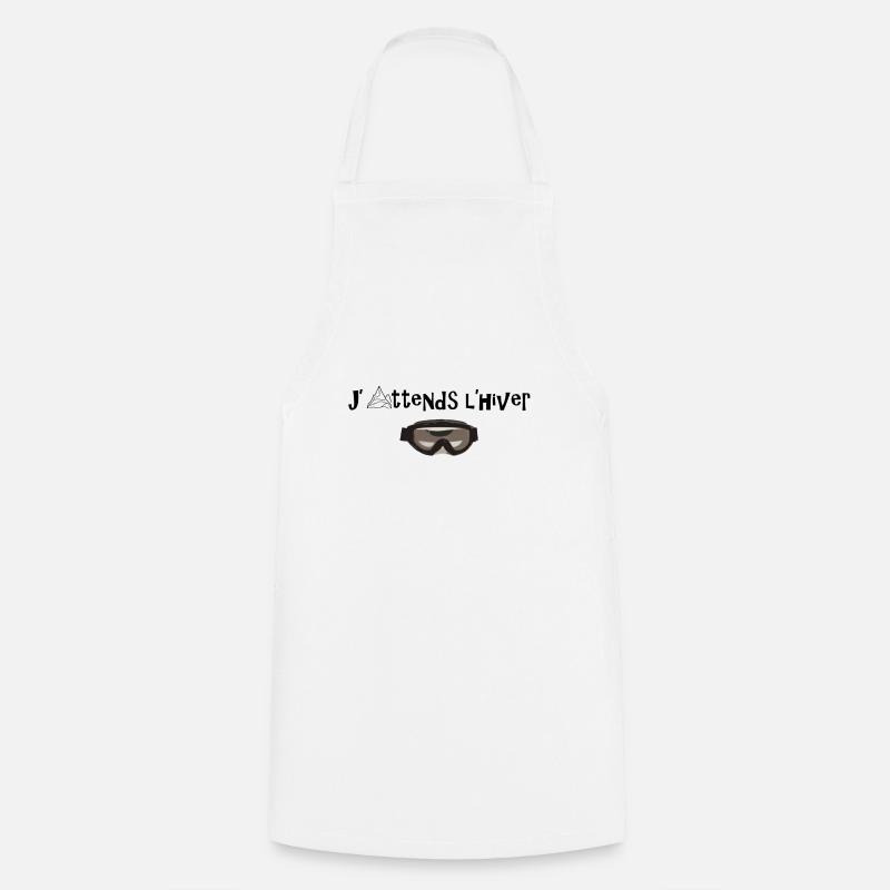 J attends l hiver - Tablier de cuisine - blanc