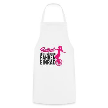 Einrad fahren Spruch Einradfahrerin - Kochschürze - Weiß - Vorne - AI Model Male 185 dark (185cm)