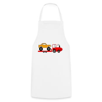Tractor - Cooking Apron - white - Front - AI Model Male 185 dark (185cm)