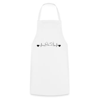 Surfer surf surf surfboard surf instructor - Cooking Apron - white - Front - AI Model Male 185 dark (185cm)