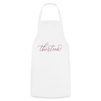 Mignon cadeau d’anniversaire 13 ans 13 ans - treize - Tablier de cuisine - blanc - Devant - AI Model Male 185 dark (185cm)