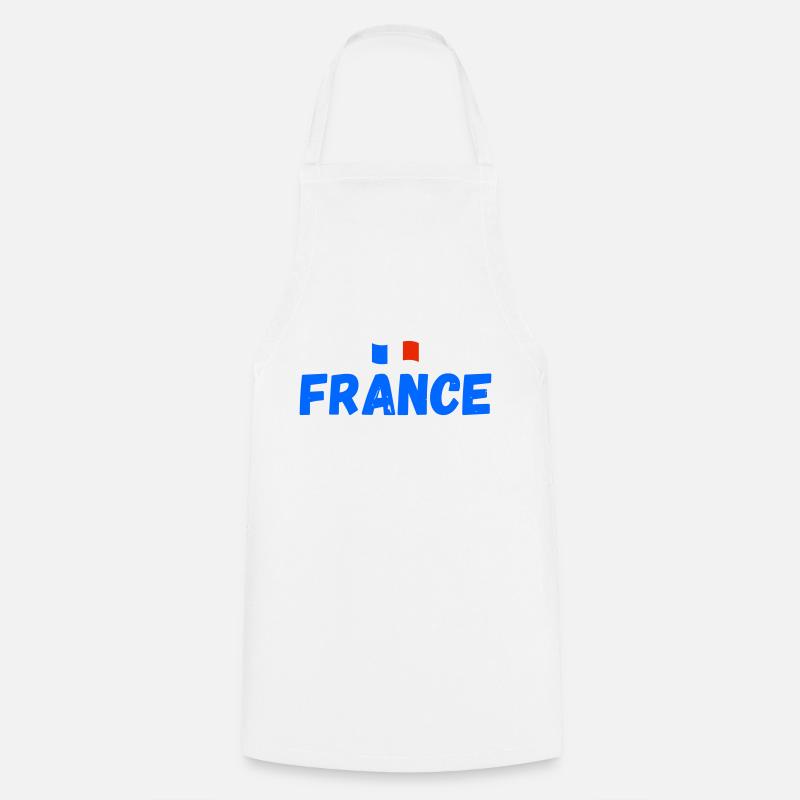 France drapeau Français - Tablier de cuisine - blanc