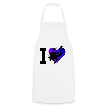 Plongée Libre Plongée Plongée Plongée Scuba Diver - Tablier de cuisine - blanc - Devant - AI Model Male 185 dark (185cm)