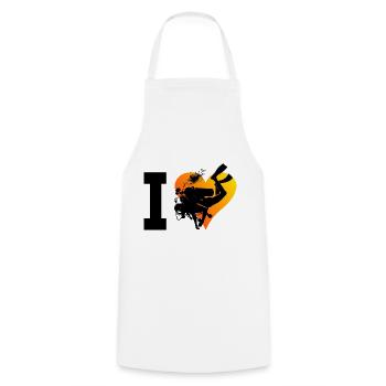 Plongée Libre Plongée Plongeur Plongeur Plongée - Tablier de cuisine - blanc - Devant - AI Model Male 185 dark (185cm)