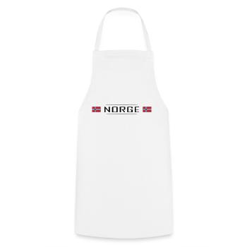 Norvège Drapeau Norvège Scandinavie - Tablier de cuisine - blanc - Devant - AI Model Male 185 dark (185cm)