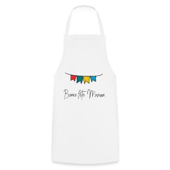MAMAN. FÊTE DES MÈRES. BONNE FÊTE MAMAN. FÊTE - Tablier de cuisine - blanc - Devant - AI Model Male 185 dark (185cm)