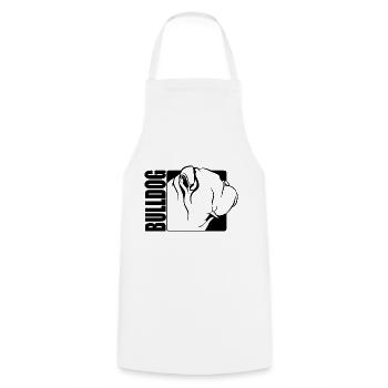 Bulldog Profile Dogs Dog Wilsigns - Cooking Apron - white - Front - AI Model Male 185 dark (185cm)