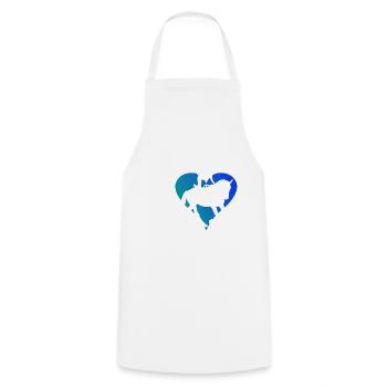 Vaulting, artistic gymnastics on horseback - Cooking Apron - white - Front - AI Model Male 185 dark (185cm)