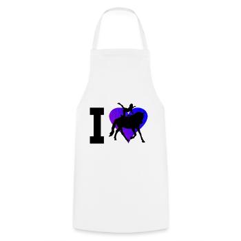 Body Control Men's Equestrian Gymnastics - Cooking Apron - white - Front - AI Model Male 185 dark (185cm)