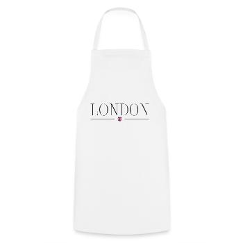 London Style Design T-Shirt - Cooking Apron - white - Front - AI Model Male 185 dark (185cm)