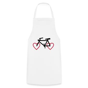2541614 129298473 CYCLING HEART - Cooking Apron - white - Front - AI Model Male 185 dark (185cm)