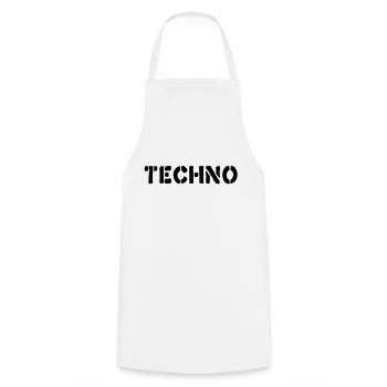 Techno__V001 - Cooking Apron - white - Front - AI Model Male 185 dark (185cm)